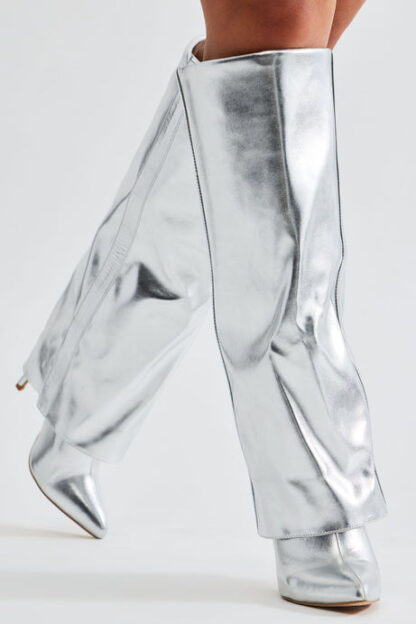 Botas de Tacón Alto hasta la Rodilla con Detalle Superpuesto - Image 8