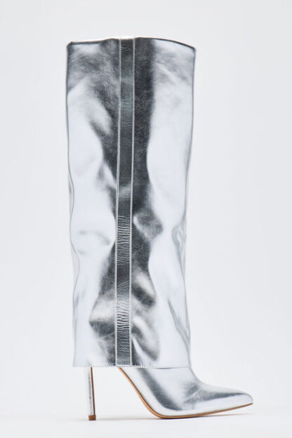Botas de Tacón Alto hasta la Rodilla con Detalle Superpuesto - Image 5